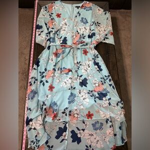 Blue floral dress from Lane Bryant